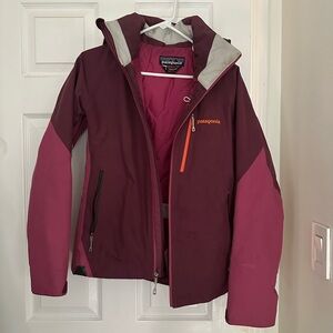 Patagonia Pink and Red Raincoat Weather-Resistant